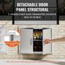 BBQ Access Door, 787x609 mm Double Outdoor Kitchen Door, Stainless Steel Flush Mount Door, Double Wall Vertical Door with Handles and Hooks Image 6