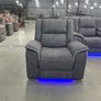 Hannan 3+2 Grey Electric Fabric Recliner Sofa Image 9