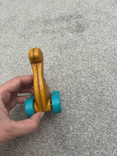 PlanToys Eco Wooden Diplodocus Dinosaur Push Along Toy Car