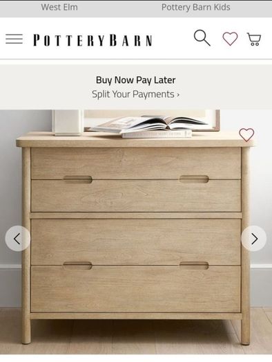 Pottery Barn chest of drawers