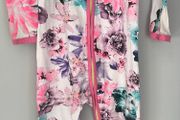 Bonds girls floral zip wondersuit size 12-18 months very good condition