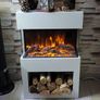 Freestanding Electric Fireplace White or Black Image 2