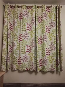 Sundour - Set of 2 leaf curtains for bedroom 180cm x 160cm