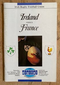 Very Rare 1989 Ireland v France - Five Nations Programme