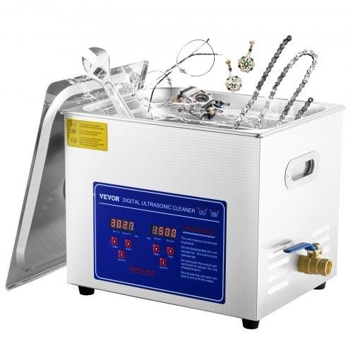 NEW SALE | 10L Ultrasonic Cleaner Machine Stainless Steel Ultrasonic Cleaning Machine Digital Heater Timer Jewelry Cleaning for Commercial Personal Home Use(10L)