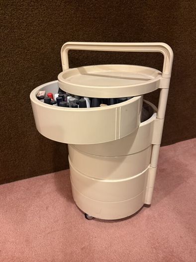 Kartell 4591 swivel drawer trolley by Franco Annoni, 1970s