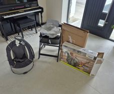 Hauck high chair and bouncer