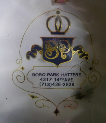 Antique Rabbit Fur Hasidic Chasidko Jewish Hat Boro Park Hatters , Original Box