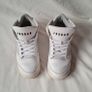 2017 Jordans size 4 eu 36.5 white leather in excellent condition Image 3