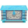 Storage Chest Blue Mango Wood 80x40x45 cm Image 7