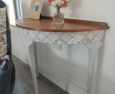 Half moon shaped side table