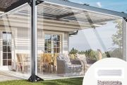 Transparent Tarpaulin, 420 g/m Pvc Clear Tarpaulin Waterproof Heavy Duty Clear PvcTarp With Eyelets Gazebo Side Panels Tear With Cable Ties, Elastic Ropes, Ties1x2m