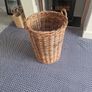 Vintage 1960s Reed weave turf basket large Image 3