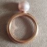 Silver 925 ring, gold plated with pearl. Image 3
