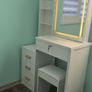 Dressing table & stool white LED vanity desk Image 3