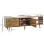 160cm Oak Effect TV Stand  Modern Entertainment Unit with Storage Cabinet Image 8