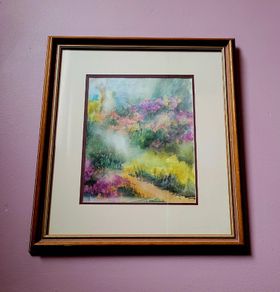Vintage abstract floral watercolour