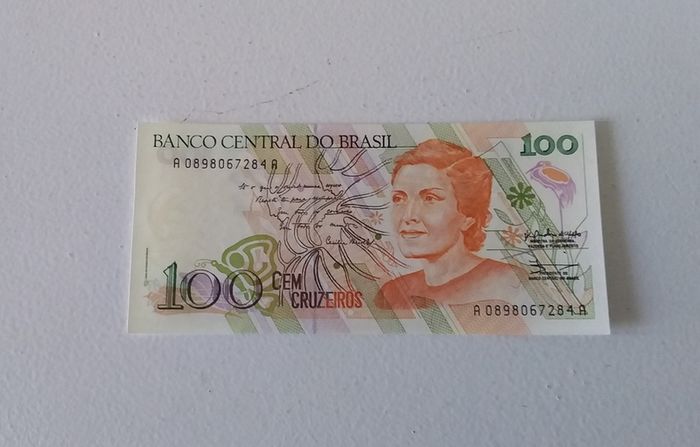 Brazil 100 Cruzeiros Uncirculated Banknote
