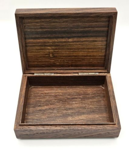Italian Mid Century Modern Jatoba and Silver Plated Cigarette Box