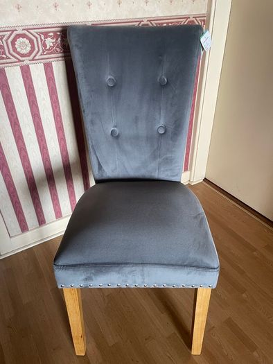 Chair Grey Velet (Brand New with Tags)
