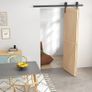 5ft Bi-Folding Sliding Barn Door Hardware Kit - Black Image 6