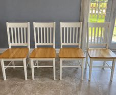 white table with  matching 4 chairs