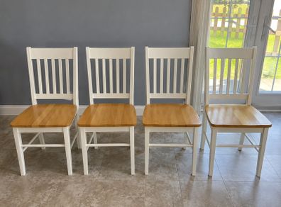 white table with  matching 4 chairs