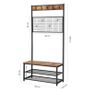 New Metal Coat Rack Hall Tree Stand Shoe and Bench Shelves 187 cm- FREE P&P Image 5