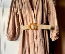 Zara linen mix  dress uk 10-12