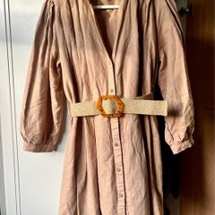 Zara linen mix  dress uk 10-12