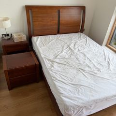 Bed with side tables
