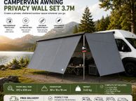 main image for ad Campervan &amp; Caravan Awning Privacy Wall Set 370 x 200 cm