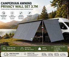 Campervan & Caravan Awning Privacy Wall Set 370 x 200 cm