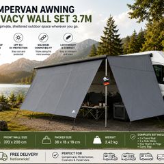 Campervan & Caravan Awning Privacy Wall Set 370 x 200 cm