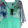 Brand New Tia London Mint Green & Floral Overlay Dress Image 2