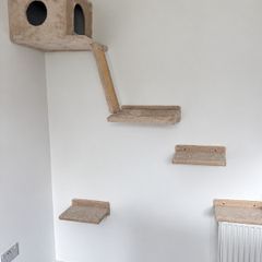 cat climbing set + toys - mint condition