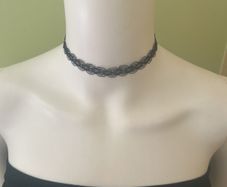 Black lace necklace