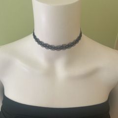 Black lace necklace