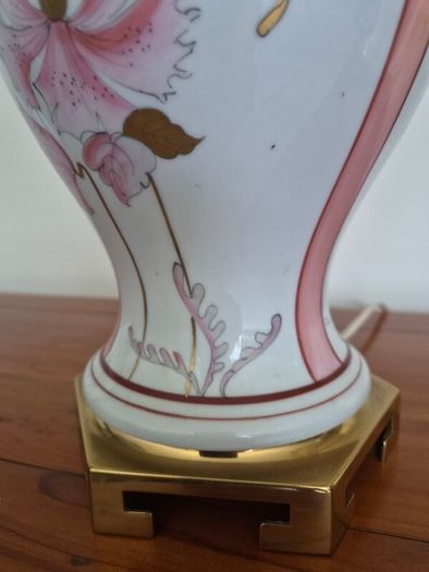 Large Pair of Vintage French Porcelaine de Limoges Drimmer Table Lamps 72cm