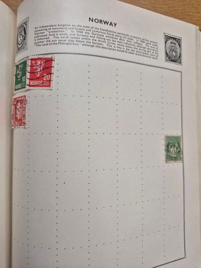 stamp album with stamps of the world