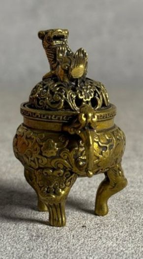 Incense Burner With Qilin Motif - Bronze