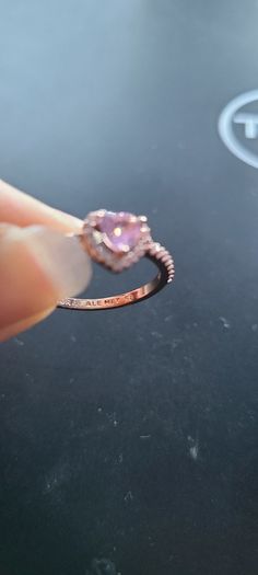 Pandora Pink Hearted Ring