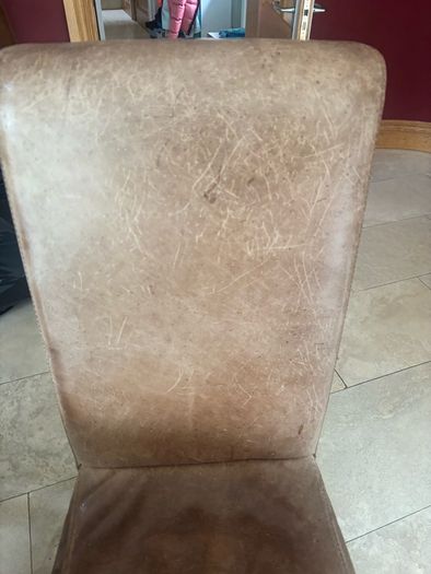 Solid Oak Table and 8 leather chairs