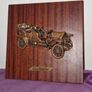 Antique Lancia Dialfa 1911 Copper Plaque on wood Image 3