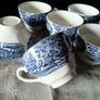 Staffordshire Liberty Blue 7 Teacups Image 4