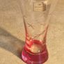 DUISKE IRISH GlDUISKE IRISH Glass Vase Hand cut Clear Etched Floral Vase pink / Purple Base Image 4