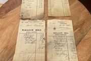 Rare 1960s receipts .George Smyth / William Hill . Castleblayney co Monaghan