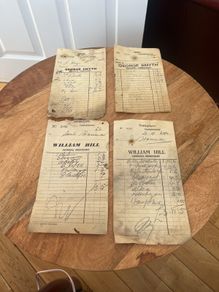 Rare 1960s receipts .George Smyth / William Hill . Castleblayney co Monaghan