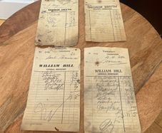 Rare 1960s receipts .George Smyth / William Hill . Castleblayney co Monaghan