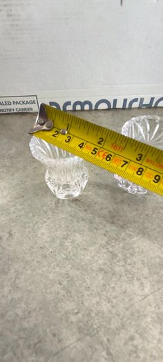 Pair Of 1950s Cut Glass Vintage Posy Vase/Vintage Toothpick Holder